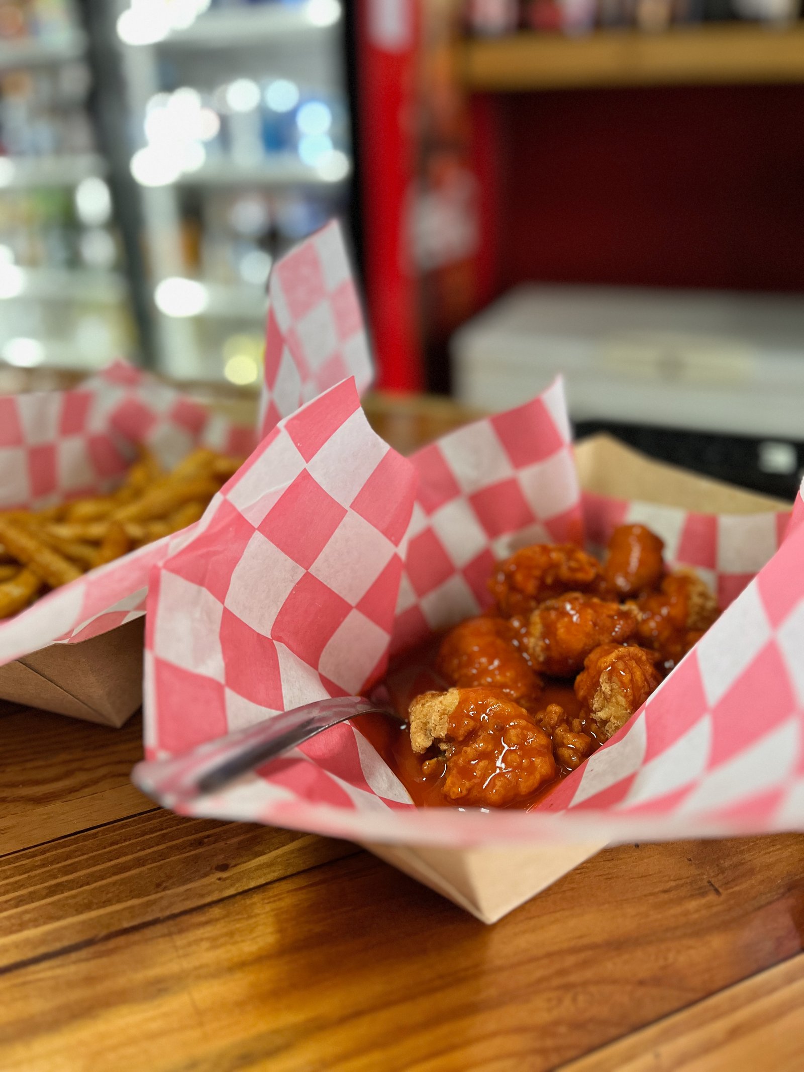 Buffalo boneless wings at Ruby's Pub